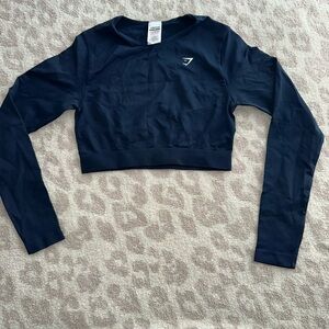Gymshark Navy Blue Long Sleeve Top